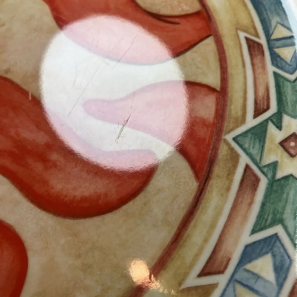 VTG Precidio Linda Norton 2003 Southwestern Chile Kokopelli Melamine Plates (13)